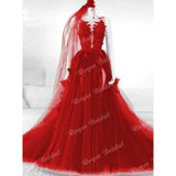 runhufu Black Wedding Dresses Sexy Backless High Side Split A-line Bridal Dress Lace Wedding Gowns Without Veil Vestido De Novia