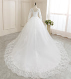 runhufu Dresses Hot Sale Elegant Princess Adjust Lace Three Quarter Sleeve Bridal Gowns Vestidos De Noiva Plus Size