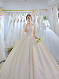 runhufu Simple Wedding Dress 2023 New Princess Bride Dress Shiny Ball Gown Wedding Dress Vestido De Noiva