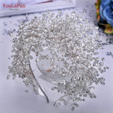 Runhufu Luxury Headpiece for Bride Rhinestone Crown Wedding Tiaras Bridal Hair Accessories Women Tiara Pageant Headband HP385
