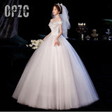 runhufu Fashion Classic Simple Korean Sweetheart Wedding dress plus size off the shoulder Bow Vestidos De Noiva 2023 Robe De Mariage