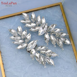 Runhufu X31 Red Rhinestone Shoes Clips Bridal High Heel Shoe Ornaments Jewelry Wedding Shoes Decoration Clip DIY Accessories