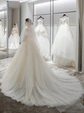 runhufu Off The Shoulder Light Wedding Dress 2023 New Bridal Dress Ball Gown Tulle Wedding Dress