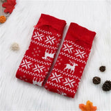 Runhufu Christmas Leg Warmers New Women Knitted Woolen Leg Warmer Keep Warm Thermal Knittings Xmas Merry Christmas 2024 Hot