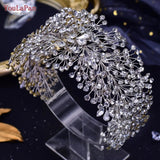 Runhufu HP415 Rhinestone Bridal Headband Woman Tiara and Crown Wedding Hair Accessories Bride Headdress Banquet Headwear Party