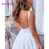 Runhufu Square Neck Split Wedding Dresses with Lace Appliques A-Line Long Tulle Wedding Gowns Vestido De Noiva