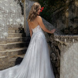 Runhufu Chic A-Line Lace Appliques Beach Wedding Dresses Sweetheart Sleeveless Bridal Gowns Sexy Brides Dress Robes de mariée