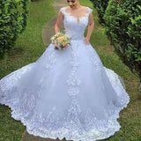 Runhufu Elegant Amazing Neck Robe De Mariee Backless Princess Embroidery Vestido De Noiva Wedding Dress Luxury Lace Bride Dresses