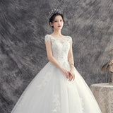 Runhufu De Mariee New Wedding Dresses Appliques Pearls Lace Fashion Wholesale Cheap Simple Bride Dress Vestidos De Novia