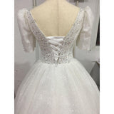 runhufu Simple Wedding Dress 2023 New Princess Bride Dress Shiny Ball Gown Wedding Dress Vestido De Noiva