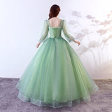 runhufu Quinceanera Dress Party Prom Formal Dress Full Sleeve Ball Gown Sweet Floral Print Quinceanera Dresses Vestido 15 Anos