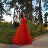 runhufu Wedding Dress The Red V-neck Ball Gown Vintage Wedding Dresses Lace Embroidery Vestido De Noiva