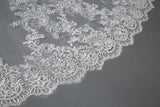 runhufu Long Wedding Cathedral Veil Short Front Veil Lace Appliqued With Comb Bridal Veils Hot Sale Wedding Accessories