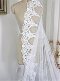 Runhufu Veils New Classic Lace One-layer Appliqued Wedding Veil Elegant Wedding Accessories