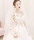 Runhufu Wedding Dress 2023 New Full Sleeve Classic Embroidery Lace Up Ball Gown Princess Wedding Dresses Robe De Mariee