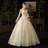runhufu Lace Muslim Wedding Dress 2023 New High Neck Full Sleeve Wedding Gown Vintage Bridal Gown Vestido De Noiva