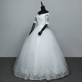 runhufu Dress 2023 New Arrival Flowers Butterfly Gelinlik Embroidery Lace Boat Neck Princess Wedding Gowns Vestidos De Novia