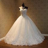 runhufu High Quality See Through Wedding Dresses Ball Gowns Lace Up Bride Dres Vestidos De Novia Plus Size Customized Dress