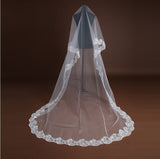 Runhufu Champagne One Layer Veil Lace Egde Short Red Wedding Marriage Veils Red Pure Whtie Adult Veil Special Price
