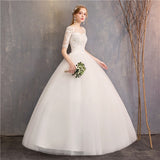 runhufu Dress 2023 New Cheap Half Cap Sleeve Princess Illusion Wedding Dresses Can Custom Made Vestido De Noiva
