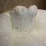 runhufu High Quality See Through Wedding Dresses Ball Gowns Lace Up Bride Dres Vestidos De Novia Plus Size Customized Dress