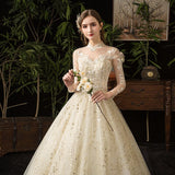 runhufu Lace Muslim Wedding Dress 2023 New High Neck Full Sleeve Wedding Gown Vintage Bridal Gown Vestido De Noiva