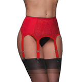 Runhufu Vintage High Waist Lace Garter Belt Female Sexy Underwear Garters Mesh Stocking Suspender suspenders Femme Lady 6 belts