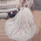Runhufu Ball Gown Wedding Dress 2023 vestido de noiva Off the Shoulder robe de mariee Lace Appliques Wedding Bridal Gown