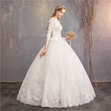Runhufu Sleeve Wedding Dresses 2023 New Luxury Lace Embroidery Ball Gown Wedding Dress Can Custom Made Vestido De Noiva