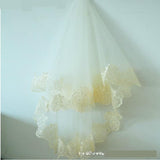 runhufu Champagne One Layer Veil Lace Egde Short Red Wedding Marriage Veils Red Pure Whtie Adult Veil Special Price