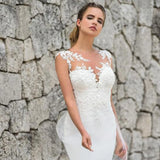 Runhufu Mermaid Wedding Dresses Turkey 2024 Lace Appliques Bridal Dress Custom Made Wedding Gown vestidos de noiva Plus size