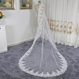 Runhufu Veils New Classic Lace One-layer Appliqued Wedding Veil Elegant Wedding Accessories