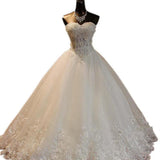 runhufu Quality See Through Sexy Strapless Lace Up Wedding Dresses 2023 Ball Gowns Vestidos De Novia Plus Size Customized Dress