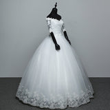 runhufu Dress 2023 New Arrival Flowers Butterfly Gelinlik Embroidery Lace Boat Neck Princess Wedding Gowns Vestidos De Novia