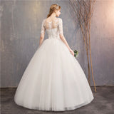 runhufu Dress 2023 New Cheap Half Cap Sleeve Princess Illusion Wedding Dresses Can Custom Made Vestido De Noiva