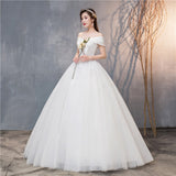 runhufu Dress 2023 New Sexy V-neck Lace Up Ball Gown Off The Shoulder Simple Wedding Dresses Vestido De Noiva