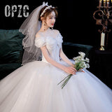runhufu Fashion Classic Simple Korean Sweetheart Wedding dress plus size off the shoulder Bow Vestidos De Noiva 2023 Robe De Mariage