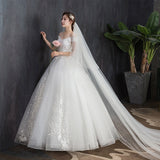 runhufu Dress 2023 New Sexy V-neck Ball Gown Princess Vintage Wedding Dresse Luxury Lace Wedding Gowns Plus Size
