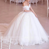 Runhufu Beaded Lace Wedding Dresses Gorgeous Off Shoulder Tulle Bridal Wedding Gowns Sweetheart Princess Bridal Dress 2024