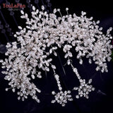Runhufu Luxury Headpiece for Bride Rhinestone Crown Wedding Tiaras Bridal Hair Accessories Women Tiara Pageant Headband HP385