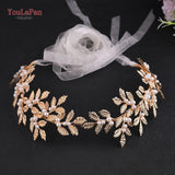 Runhufu SH353 Sparkly Skinny Belt Gold Leaf Wedding Belt with Pearls Womens Formal Belts Wedding Waist Belt Jeweled Dress Belt