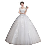 runhufu The Shoulder Wedding Dress 2023 light Appliques Pearls Lace Fashion Wholesale Cheap Simple Bride Dress Vestidos De Novia