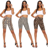 Runhufu Leopard Serpentine Print Hot Shorts for Women Fashion High Waist Slim Sport Biker Shorts Activewear Female Streetwear