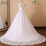 Runhufu NICEB Elegant Ball Gown Wedding Dresses Beading Sleeveless Vestido De Noiva Lace Applique Exquisite Bridal Bow Custom