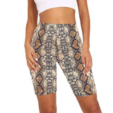 Runhufu Leopard Serpentine Print Hot Shorts for Women Fashion High Waist Slim Sport Biker Shorts Activewear Female Streetwear