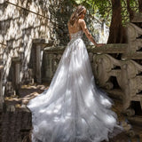 Runhufu Chic A-Line Lace Appliques Beach Wedding Dresses Sweetheart Sleeveless Bridal Gowns Sexy Brides Dress Robes de mariée
