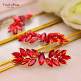 Runhufu X31 Red Rhinestone Shoes Clips Bridal High Heel Shoe Ornaments Jewelry Wedding Shoes Decoration Clip DIY Accessories