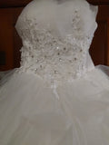 runhufu Luxury Bead Fashion Strapless Wedding Dresses 2023 New Korean Tiered Organza Sweet Bride Princess Gowns Vestido de noiva