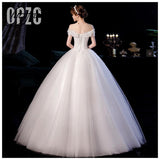 runhufu Fashion Classic Simple Korean Sweetheart Wedding dress plus size off the shoulder Bow Vestidos De Noiva 2023 Robe De Mariage