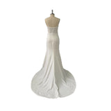 Light Wedding Dress Dingy 2025 Summer New Female White Simple Travel Photo Fishtail Bride Bras Korean Style Go Out Yarn Drag